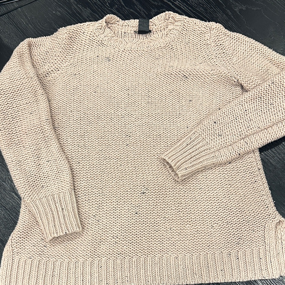 Ann Taylor Light Tan Crew Neck Sweater
